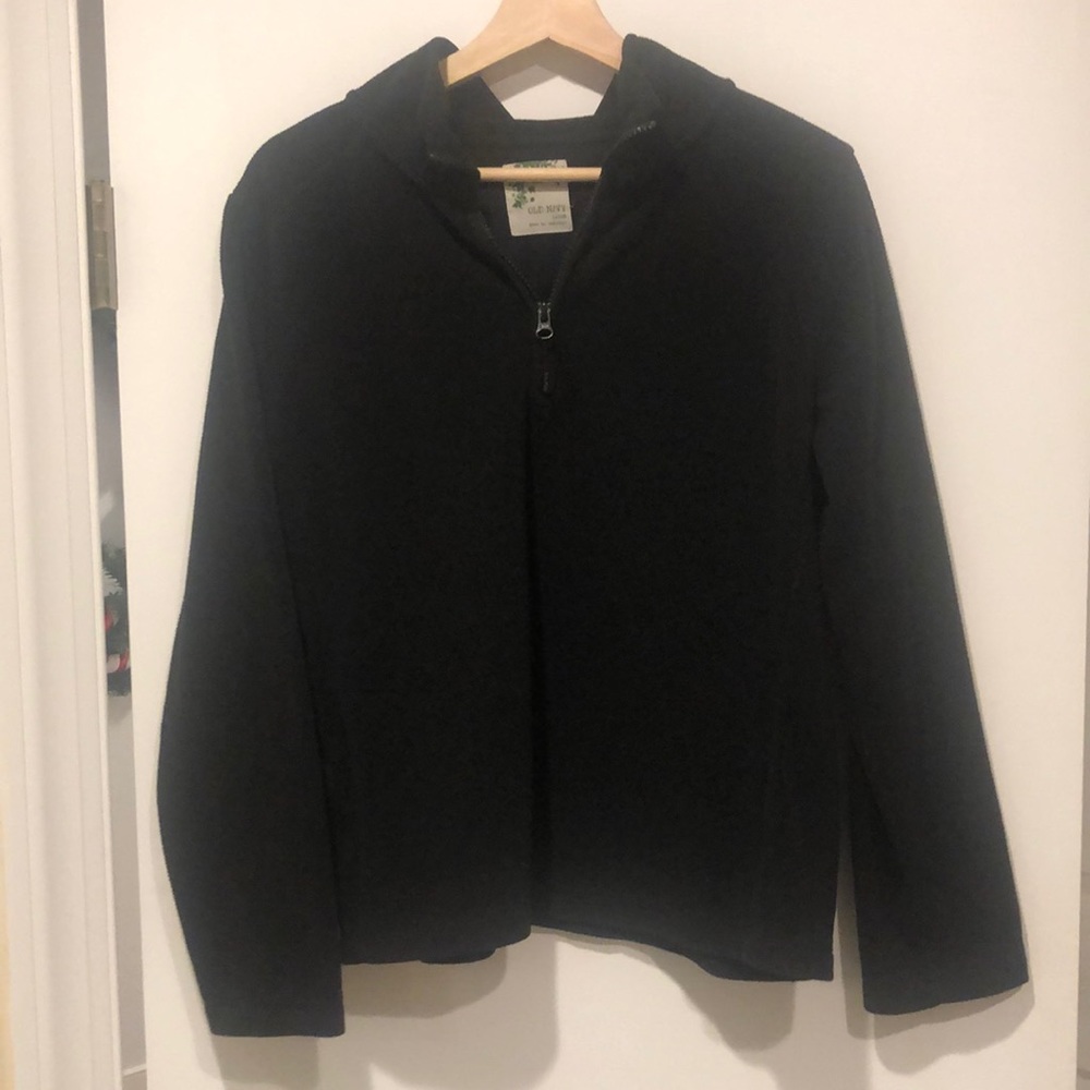 Black 1/4 zip fleece, size L, nonsmoking home